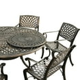 thumbnail image 2 of Outdoor Aluminum 7pc Round Patio Dining Set with Lazy Susan, Six Chairs, 2 of 6