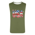 thumbnail image 4 of 4th of July Tank Men American Flag Tank Top Red White and Blue Top Patriotic Tank Top for Men Fourth of July Tank for Men Leisure Time Fitness Home Wear Pajamas Color Cotton Fashion Printing T-Shirt, 4 of 5