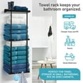 thumbnail image 7 of Livhil Towel Racks for Bathroom, Vertical Wall Towel Rack for Rolled Towels Metal Bath Towel Holder for Folded Large Towel Washcloths, 3 Tier, 7 of 7