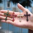 thumbnail image 2 of Cross Pendant Necklace for Women Crystal Zircon Necklace for Women Jewelry Valentines Day, 2 of 23