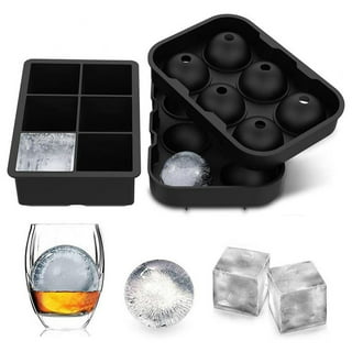 Meetory 2 Pack Whiskey Ice Cubes, 2 Inch Bourbon Ice Cube Molds for  Cocktails Whiskey Bourbon, Ice Ball Maker Mold, Whiskey Ice Mold, Round Ice  Cube
