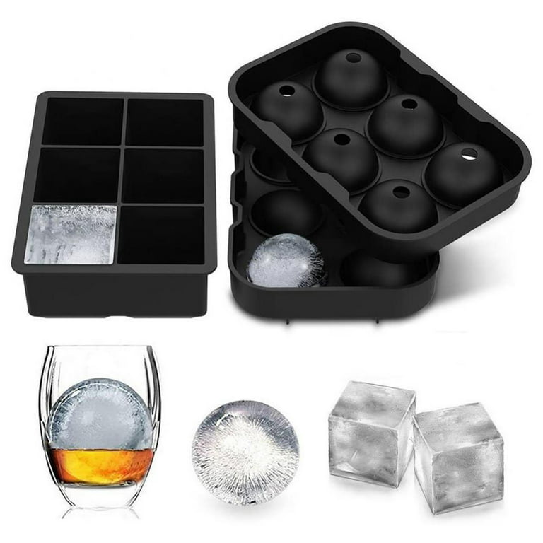 Whiskey Ice Cube Maker Tray Mould 6 Girds Silicone Square Ice Mold Bar  Cocktail