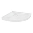 thumbnail image 3 of Marquette 38" x 38" Round Corner Double-Threshold Shower Pan Base with Center Drain in Glossy White, 3 of 6