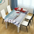 thumbnail image 7 of Snowman Rectangle Tablecloth Waterproof Polyester Table Clothative Stain Resistant & Wrinkle Resistant Washable Table Cover for Dining Table/Party/Camping 60x120 Inch Decor Gift, 7 of 7