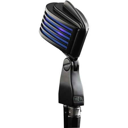 UPC: 0810100410018 | Heil Sound The Fin Retro-Styled Dynamic Cardioid Microphone Black Body & Blue LED