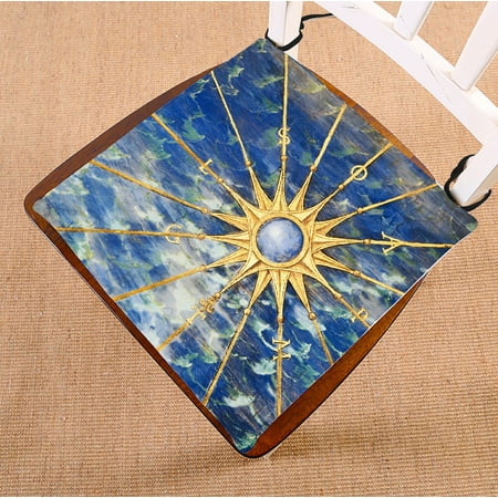 

PHFZK Earth Map Chair Pad Ancient Map Seat Cushion Chair Cushion Floor Cushion Two Sides Size 20x20 inches