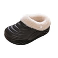 thumbnail image 4 of QSAWXQZ Kids' Plush Lined Clog Slippers Removable Liner EVA Sole Indoor House Shoes, 4 of 5