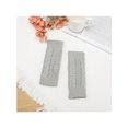 thumbnail image 4 of INSPIRE CHIC Women's Short Knitted Autumn Winter Fingerless Wrist Length Knit Gloves One Size Light Gray, 4 of 6