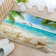 thumbnail image 3 of Beach Starfish Bathroom Rugs, Ocean Beach Bathroom Rugs Set Seaside Costal Scenery Landscape Non-Slip Bath Rugs Nautical Sea Scenic Sand Blue Sky Summer Bathroom Rug Mat 17x29inch, 3 of 3
