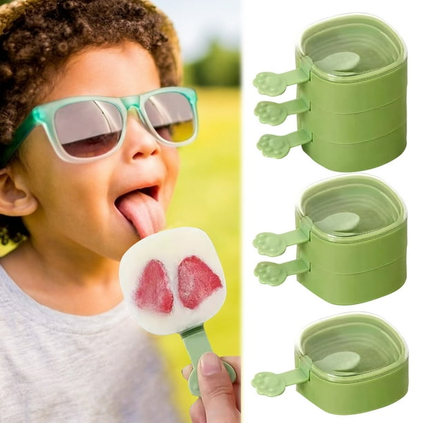 Molde para Helados | Bandeja para Cubitos de Hielo de Fácil Desmoldeo con Tapa | Pequeña Caja de Hielo Segura para Congelador Doméstico | Inyección de Agua Simple | Diseño que Ahorra Espacio