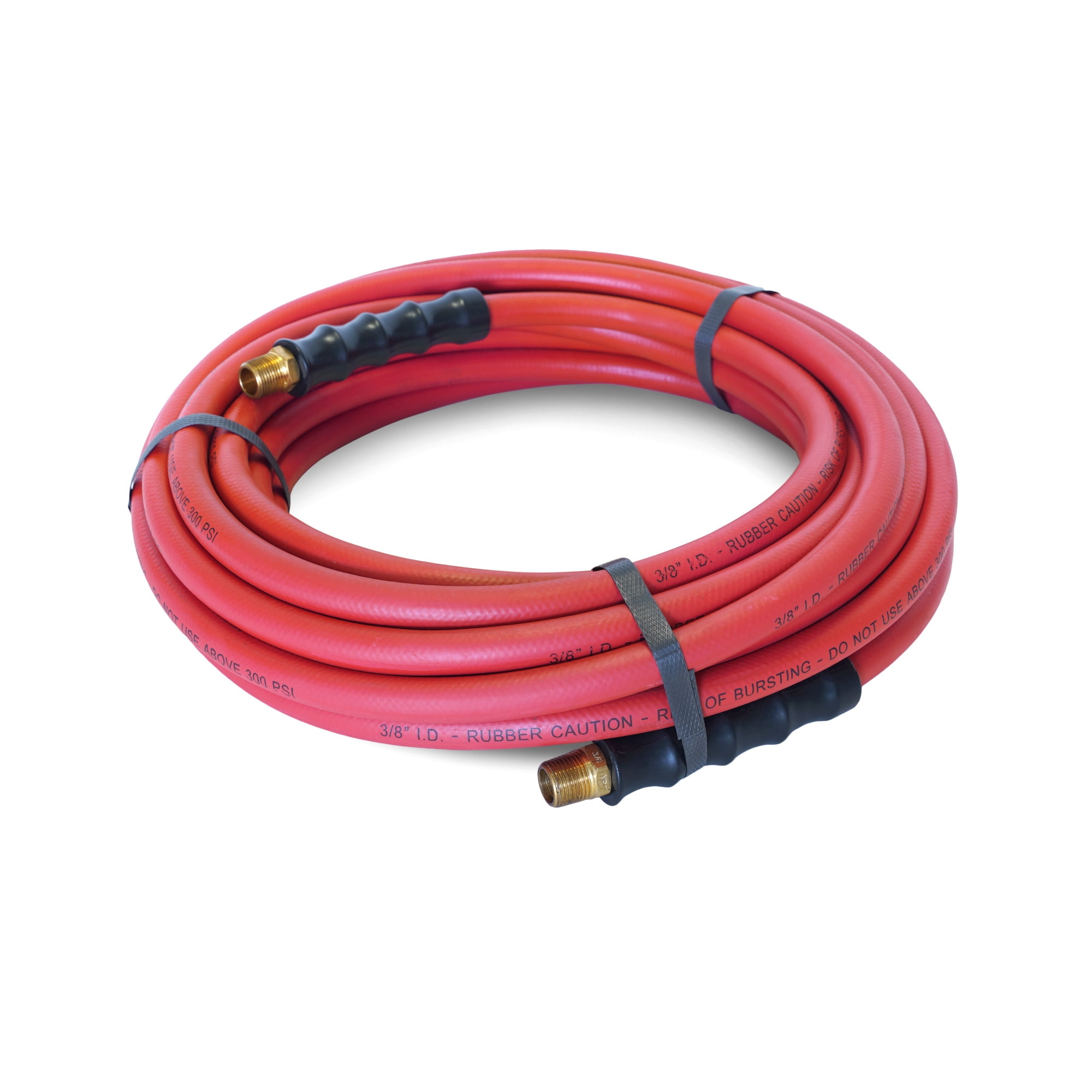 STEELMAN 98461-IND 35-Foot x 3/8-Inch Rubber Air Hose, 3/8-inch NPT fittings