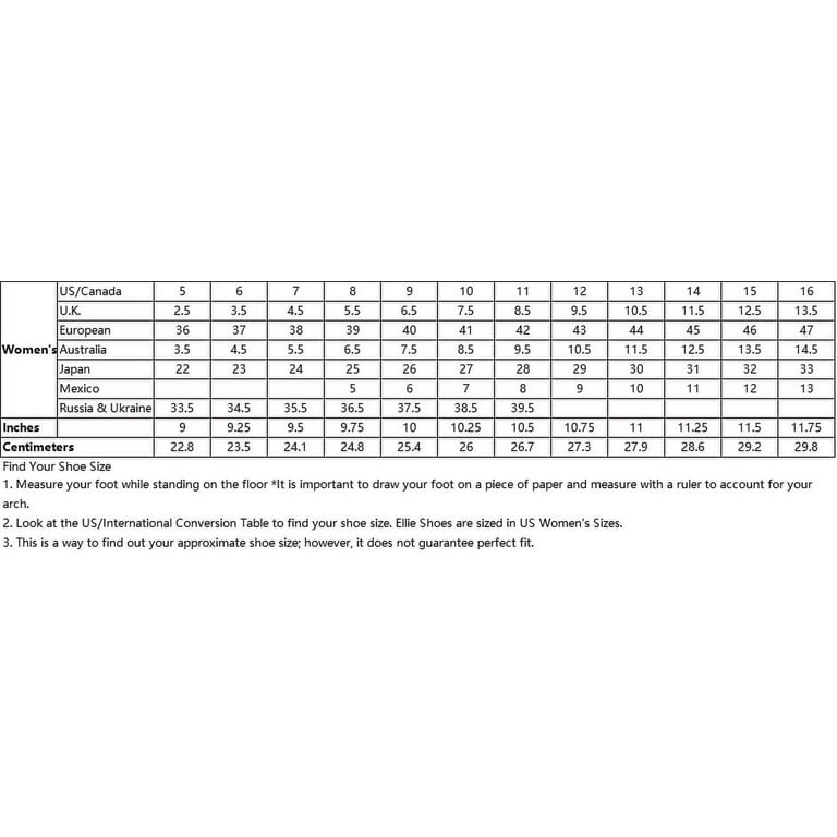 Conversion Chart Clarks Measuring Printable Foot Measure Conversion ...