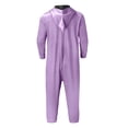 thumbnail image 5 of Womens One Piece Jumpsuits Zip-Up Pajamas Casual Hooded Onesies Long Sleeve Jogger Playsuits Loungewear with Pockets Purple, XXL, 5 of 7