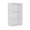 White + Particle Board#24, variant on Floating Mirror Console Table with Drawer - White Particle Board, Compact 3-Tier Shelf for Entryway or Bedroom, Space Saving Cabinet