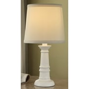 Mainstays White-Washed Wood Accent Lamp Base with Bulb Included