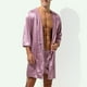 thumbnail image 4 of Batas para hombre, informales y de moda, de color sólido, con tirantes, capucha y manga corta, pijamas para hombre, blusa, 4 of 5
