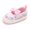 Pink, variant on Infant Baby Girls Boys Handmade Princess Flats Toddler First Walkers Soft Canvas Non-Slip Crib Wedding Dress Shoes