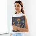 thumbnail image 6 of FORMRS 3 Ring Binder with Pockets 1.5" D-Rings Clip Board 200 Sheets Capacity, Skeleton with Rainbow, 6 of 8