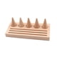 thumbnail image 3 of Soporte de exhibición de joyería Decorativo Durable Regalo portátil Anillos de cono de madera Bandeja de almacenamiento para brazalete Titular Cómoda 5 Cono 3 Ranura Salvador Bandeja expositora de anillos, 3 of 10