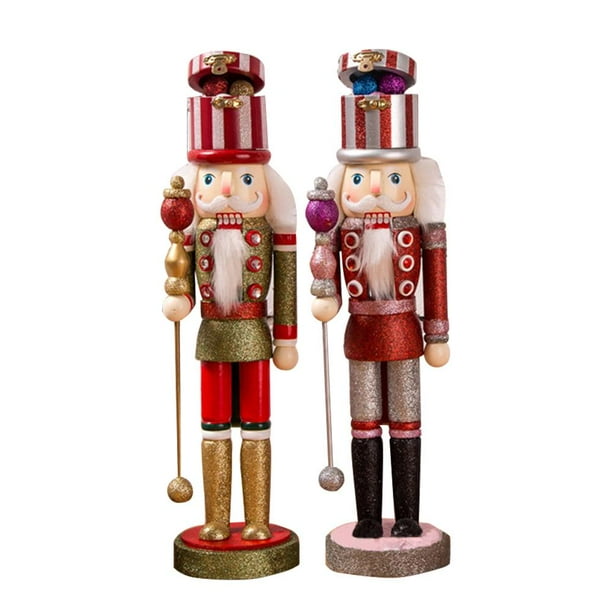 Christmas Nutcracker Wooden Handpainted Retro Soldiers Figures Puppet