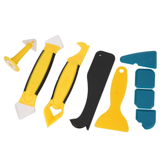 Caulking Tools Grout Scraper Sealant Grout Scraper Caulking Grout Scraper 9Pcs Sealant Tool Finishing Set Remover Caulking Grout Scraper For Bathroom Window Kitchen