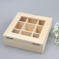 thumbnail image 6 of Masteelf Wooden Coffee Storage Box with 9 Compartment and Glass Window for Tea Coffee Display Case Organzier No Letters, 6 of 10