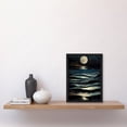 thumbnail image 2 of Full Moon Rising Over Clear Night Sky Tidal Waves Artwork Framed Wall Art Print A4, 2 of 4