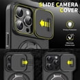 thumbnail image 6 of Case for iPhone 15 Pro,Military Grade [Built-in Kickstand] Magnetic Rotate Ring Holder Heavy Duty TPU+PC Shockproof Drop Protect Phone Case for iPhone 15 Pro,6.1 inch 2023 (Black), 6 of 10