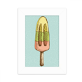 thumbnail image 1 of Amarillo verde rojo paletas de helado Marco de Fotos de escritorio imagen Blanco Pintura arte 5x7 pulgadas, 1 of 4