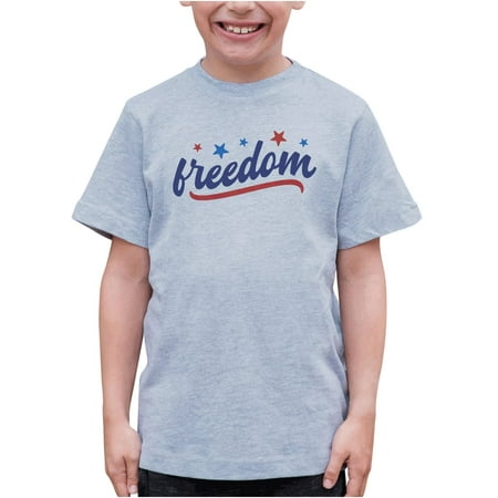 

7 ate 9 Apparel Kids Patriotic 4th of July Shirt - Freedom Stars Grey T-Shirt 3T