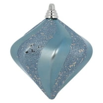 Vickerman 6" Periwinkle Candy Glitter Swirl Diamond Christmas Ornament