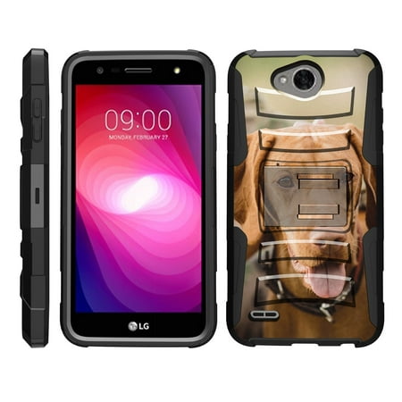 TurtleArmor ® | For LG X Power 2 | LG K10 Power | LG LV7 | LG Fiesta [Hyper Shock] Hybrid Dual Layer Armor Holster Belt Clip Case Kickstand - Hunting