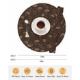 thumbnail image 6 of 13 Inch Round Placemats Set of 4, Brown Floral Non Slip Heat Insulation PP Table Mats, Vintage Spring Botanical Flowers Washable Place Mats for Kitchen Dining Party Table Decor, 6 of 7