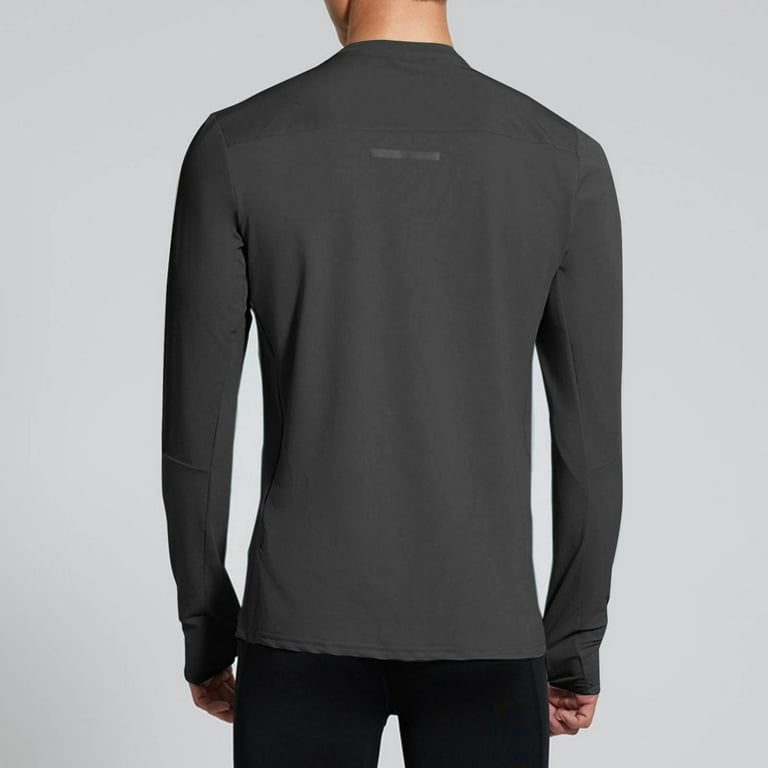 ZVNAΖH Mens Long Sleeve T-shirts with Thumb Holes Lightweight