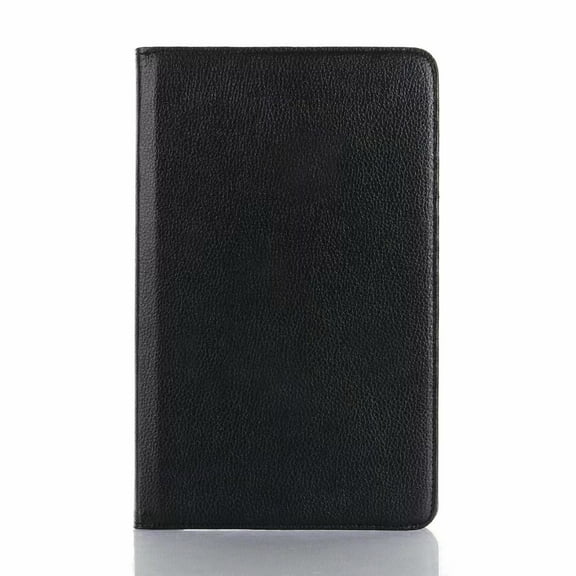 For Samsung Tab A 10.1 T510 Swivel Cover Premium PU Leather Multi-Angle Viewing Stand Ultra Thin Folding Hard Back Case for T510/T515 2019, Black