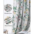 thumbnail image 6 of Spring Flowers Blackout Curtains 54 Inch Length 2 Panels Set for Living Room Bedroom, Yellow Pink Floral Leaves Country Farm Plants Room Darkening Window Curtains Thermal Black Out Curtain 52"x54", 6 of 8