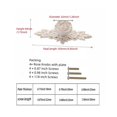 thumbnail image 2 of Pomos para gabinete shaofei con diseño de rosas europeas y placa posterior, tiradores para cajones color blanco marfil, 2 of 5