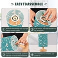 thumbnail image 4 of Small Table Lamp LED Bedside Nightstand Lamps with Fabric Shade Decor Desk Lamp for Living Room Bedroom Office Cute Skull Bone Flower, 4 of 7