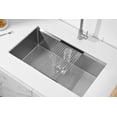 thumbnail image 6 of 36 Inch Drop In & Undermount Kitchen Sink, Single Bowl Stainless Steel Kitchen Sink, Deep Basin Rust Resistant Farmhouse Sink with Noise Canceling Technology Brushed Silver, 6 of 9