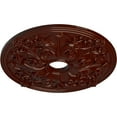 thumbnail image 3 of Ekena Millwork 23 5/8"OD x 3 7/8"ID x 2 1/8"P Jamie Ceiling Medallion (Fits Canopies up to 3 7/8"), Hand-Painted Brushed Mahogany, 3 of 6