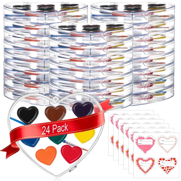 ARTLYMERS Set de Pinturas Acuarelables Lavables de 24 Paquetes, 8 Colores