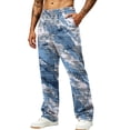 thumbnail image 2 of Hsovts Men's Sweatpants Casual Lounge Elastic Waist Drawstring Running Relaxed Fit Sweatpants Athletic Pants with Pockets Royal Blue XL, 2 of 7