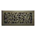 thumbnail image 4 of Imperial 4in x 10in Wonderland Style Vintage Brass Metal Rectangular Air Floor Register (5 PACK), 4 of 5
