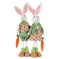 thumbnail image 4 of STPgoods Marigold the Bunny Easter Figurine 18.5" (47 cm) Fabric Easter Decoration Standing Decoration Easter Collectible Figurine Holiday Decor Tabletop Favor Figurine, Green and Beige, 4 of 6