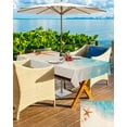 thumbnail image 5 of Hokiten Outdoor Tablecloths with Umbrella Hole & Zipper, Ocean Starfish Rectangle Tablecloth 60x120 Inch, Beach Shell Shore Waves Summer Sea Waterproof Table Cloth, Patio/Pool/Picnic Table Covers, 5 of 7