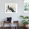 thumbnail image 3 of Art.com Peacock and Blossoms II Art Print by Tim O'toole, White Frame Wall Art, 40" x 32", 3 of 5