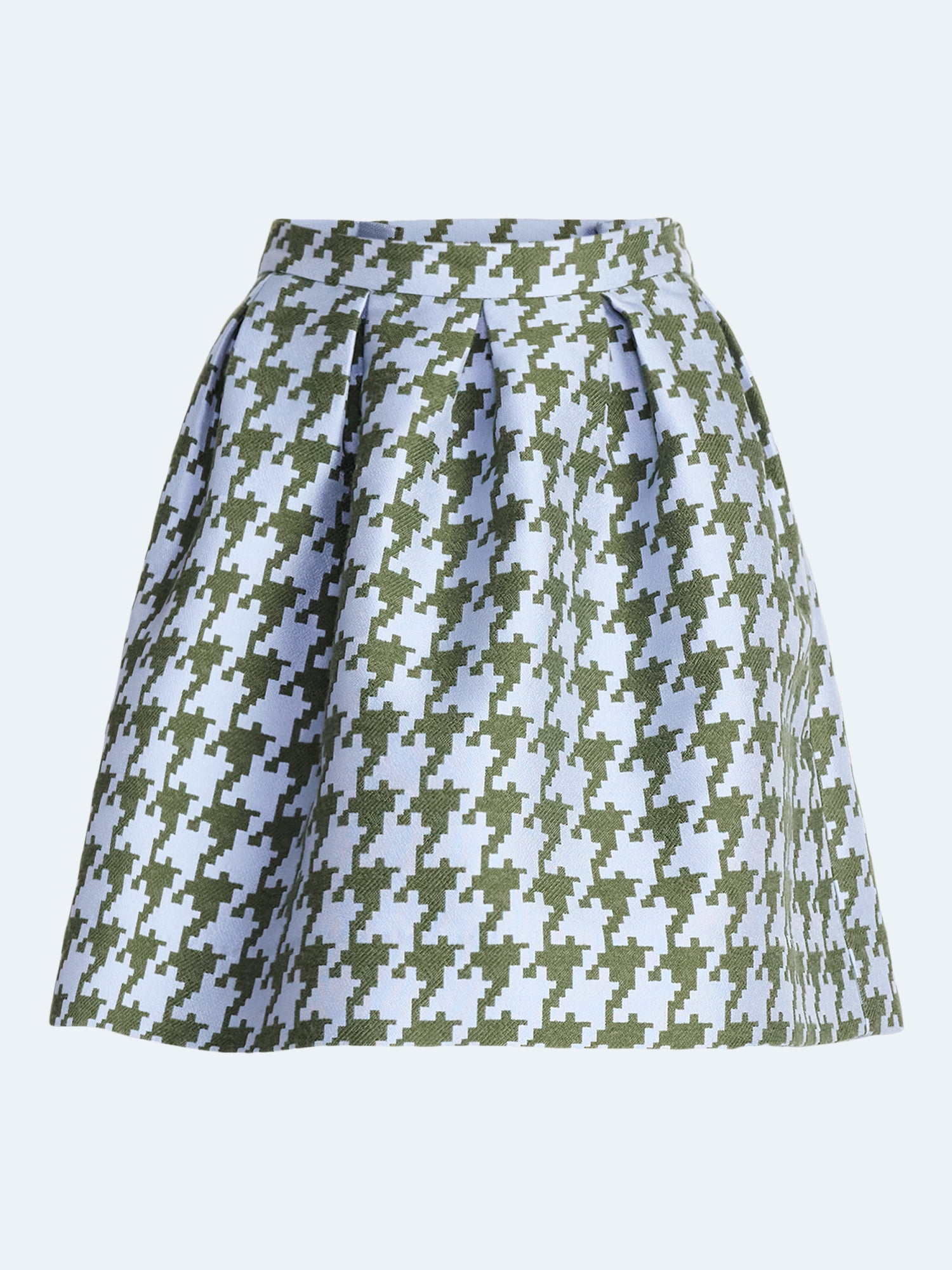 Free Assembly Women's and Women's Plus Houndstooth Pleated Skirt, Sizes 0-26W