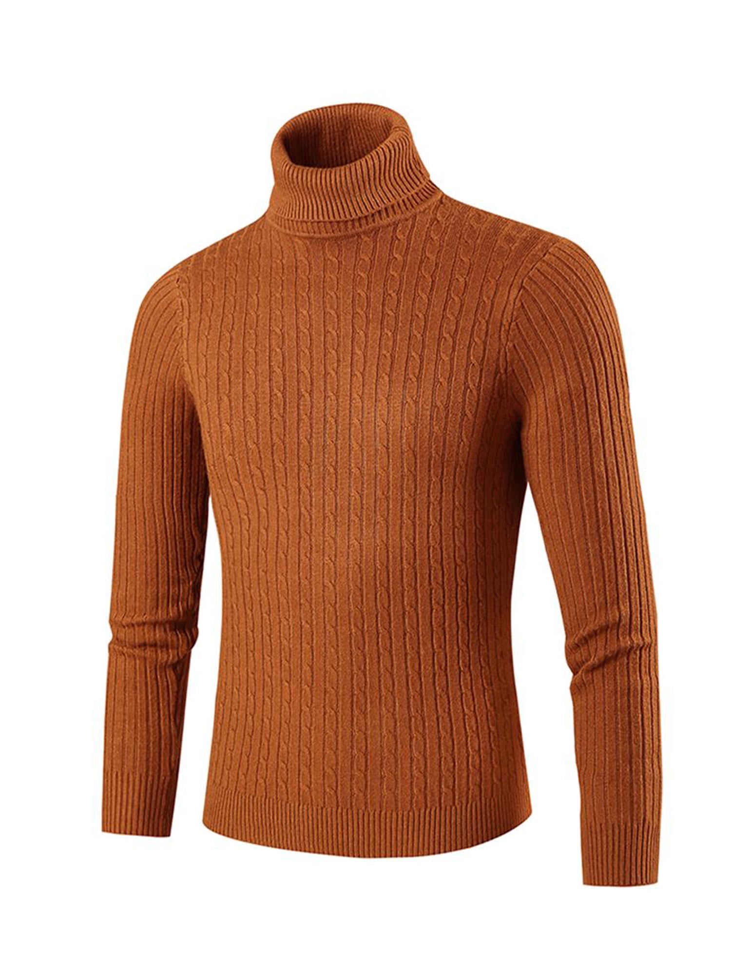 KAMAMEN Mens Long Sleeve Turtleneck 