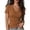 Brown, variant on Womens Dressy Casual Shirts Short Sleeve Slim Fitted Deep V Neck Cross Wrap Tunic T-Shirt Side ruched Shirring Tees Summer Tops (M-3XL)