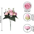 thumbnail image 2 of BNNG Artificial Peony Flowers Rose Home Party Wedding Decorative Roses Bouquet Rustic Christmas Floral Decorations Vintage-Inspired Christmas Flowers Elegant Christmas Faux Flower Arrangements, 2 of 3